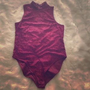Express wine colored bodysuit nwot